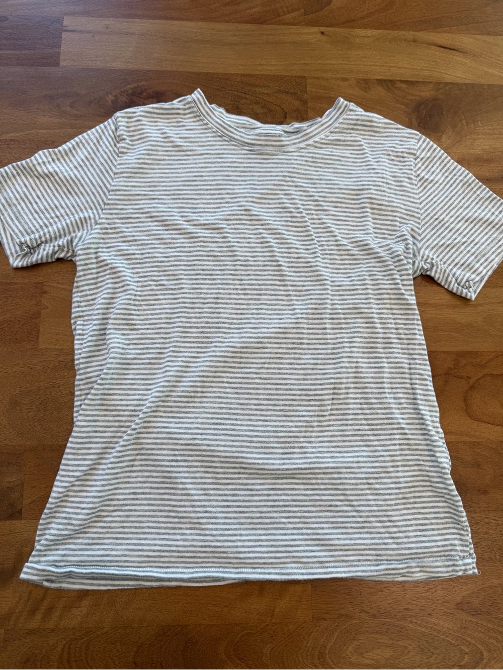Splendid Women's Striped Crew Tee - White & Light Gray Size Small